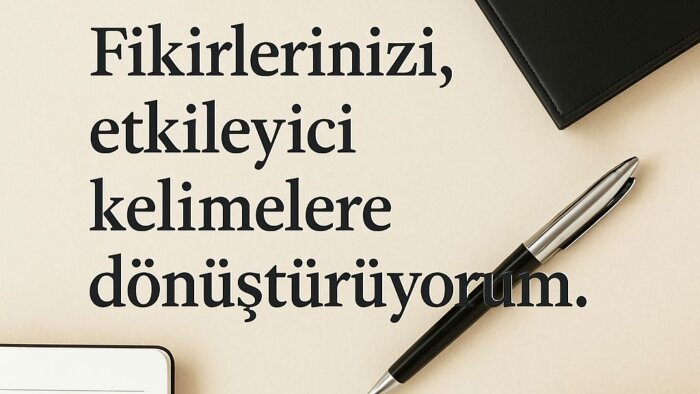 sizin için metin yazarım