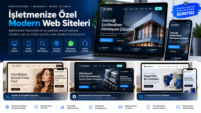 web sitenizi tasarlıyor ve yayına alıyorum