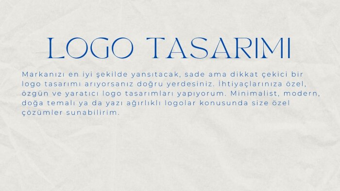 sizler için logo tasarımı yapabilirim