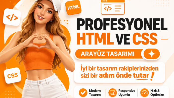 HTML ve CSS ile muhteşem websitesi arayüzler oluşturabilirim
