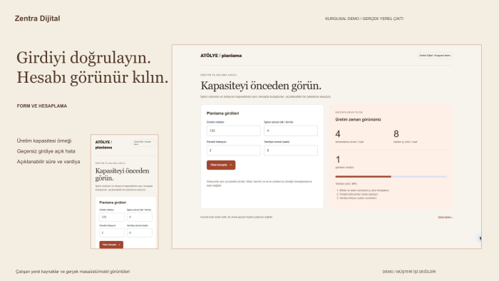web sitenize form ve hesaplama araçları geliştiririm