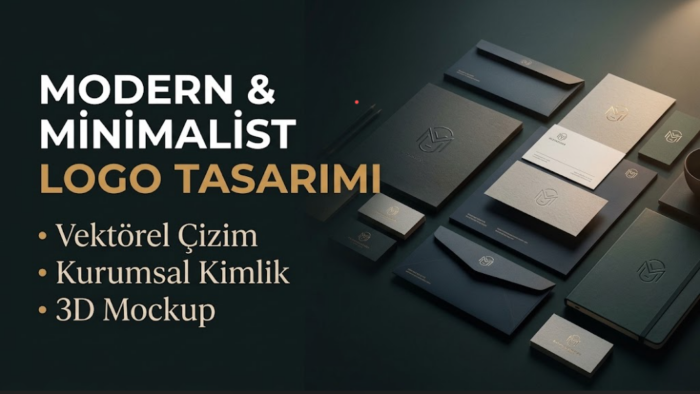 markanız için modern ve minimalist kurumsal logo tasarlarım