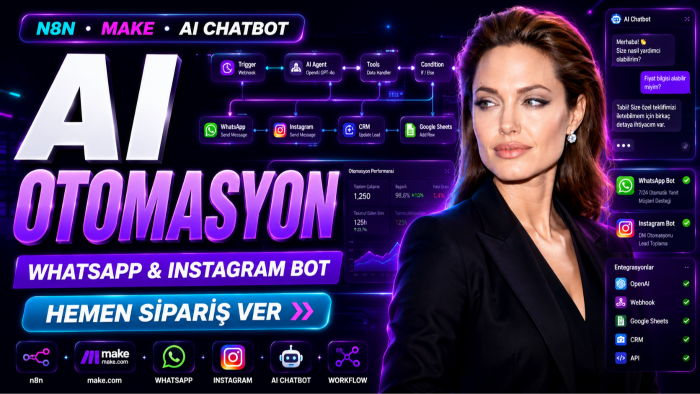 n8n ve make ile AI otomasyon sistemleri yaparım