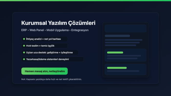 yazılım fikirlerinizi ürüne dönüştürür hayata geçiririm