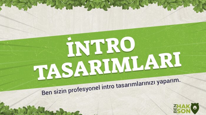 profesyonel introlarınızı yaparım