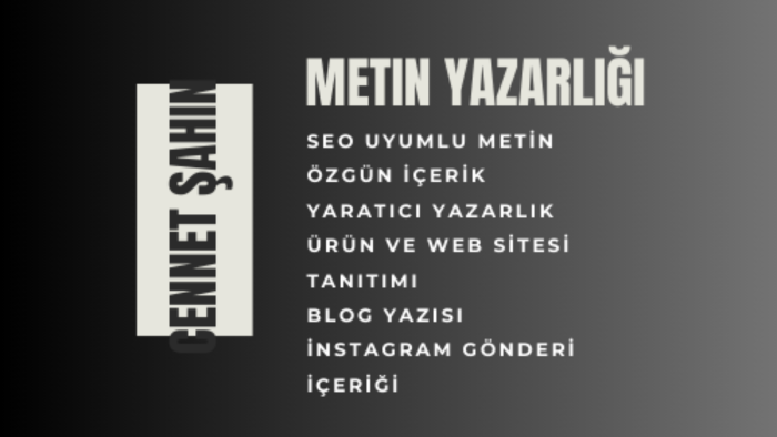 metin yazarlığı yaparım
