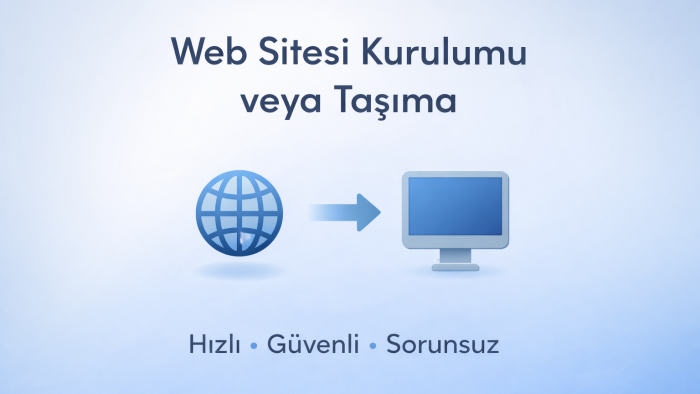 web sitesi kurulum veya taşıma işlemlerinizi yaparım