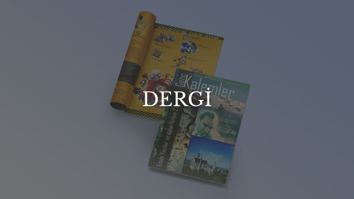 hayalinizdeki dergiyi profesyonel olarak 0'dan tasarlarım