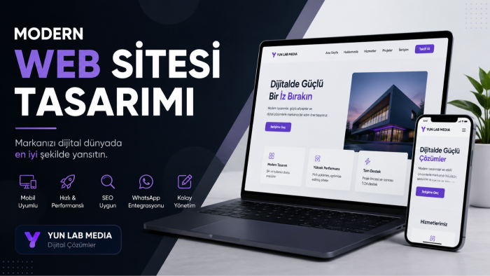 modern ve mobil uyumlu web siteleri tasarlarım
