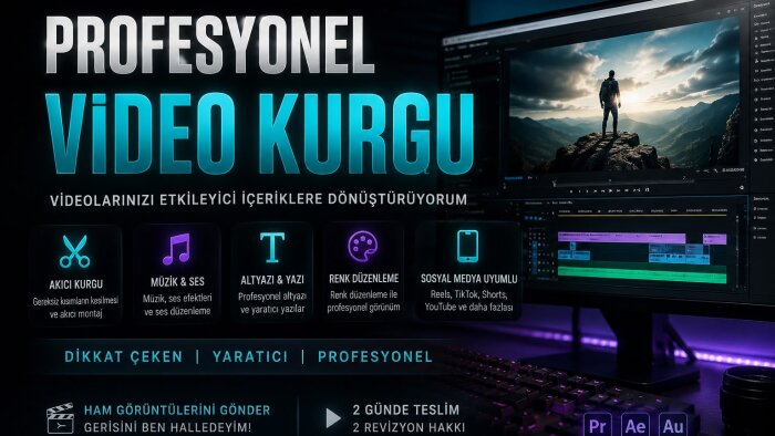 videolarınızı yaratıcı kurgu ile yeniden şekillendririm