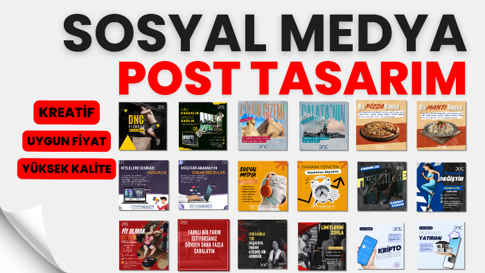 markanızın sosyal medya postlarını tasarlıyorum