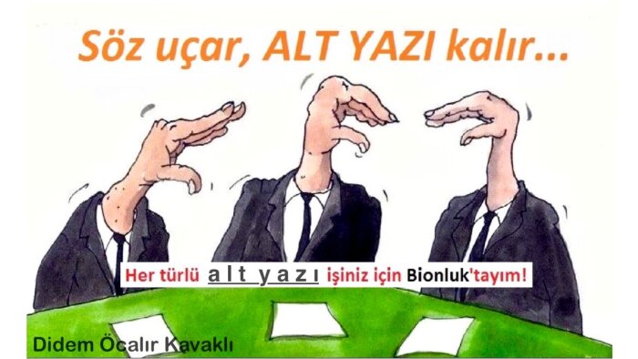 Türkçe-İngilizce çeviri yapıp, alt yazı ekleyebilirim