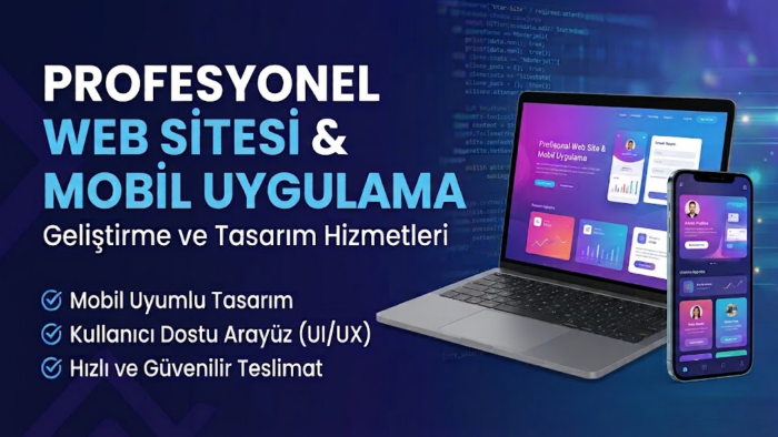 sizin için web sitesi ve mobil uygulamalar geliştiririm