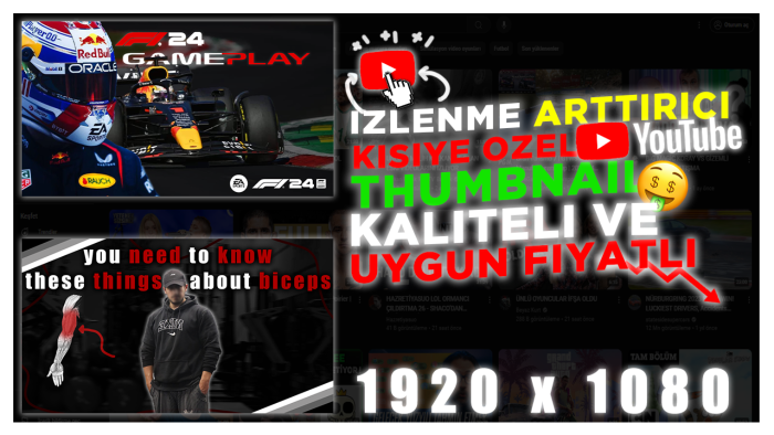 videolarınız için thumbnail hazırlayabilirim