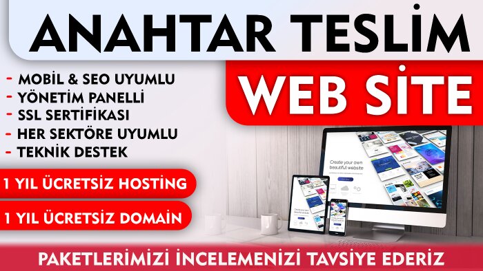 anahtar teslim web sitenizi en profesyonel şekilde yaparım
