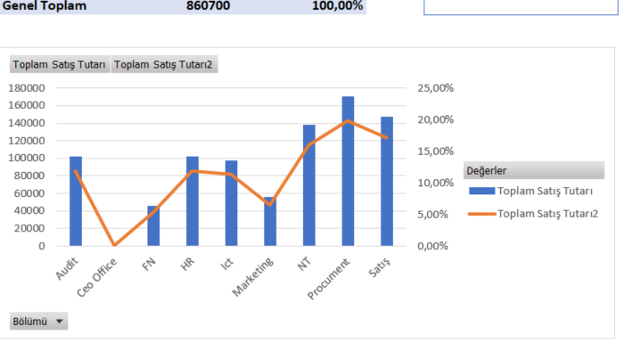 Excel verilerinizi düzenler ve titizlikle raporlarım