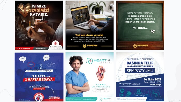markanıza özel sosyal medya tasarımları hazırlarım