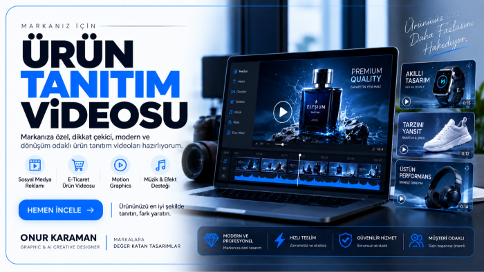 ürününüz için profesyonel tanıtım videosu hazırlayabilirim