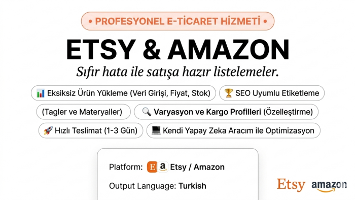 profesyonel etsy ve amazon seo optimizasyonu yaparım