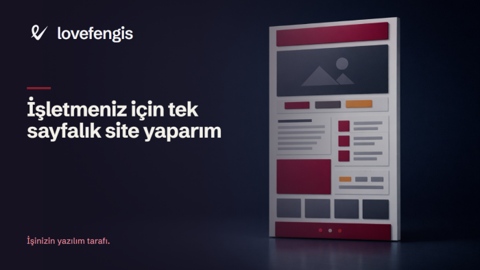 işletmeniz için tek sayfalık site yaparım