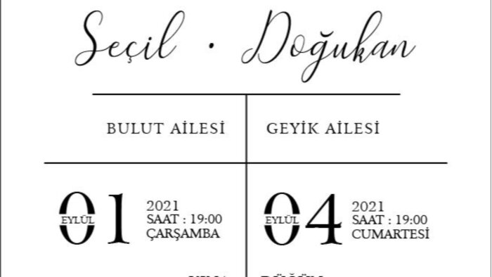 davetiyenizi büyük bir özenle hazırlayabilirim
