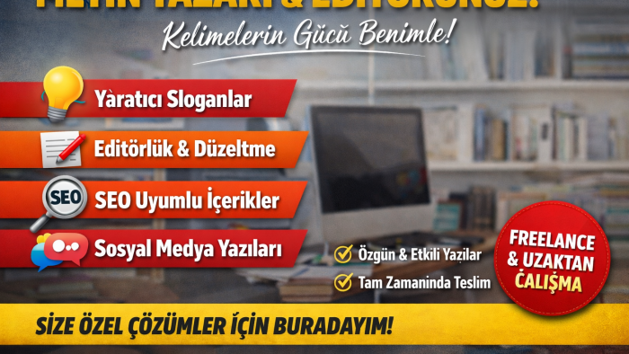  her türlü içerik ve yazı hazırlar düzenleme yaparım