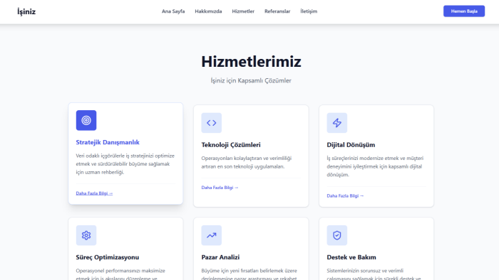sizin için profesyonel bir web sitesi yapabilirim
