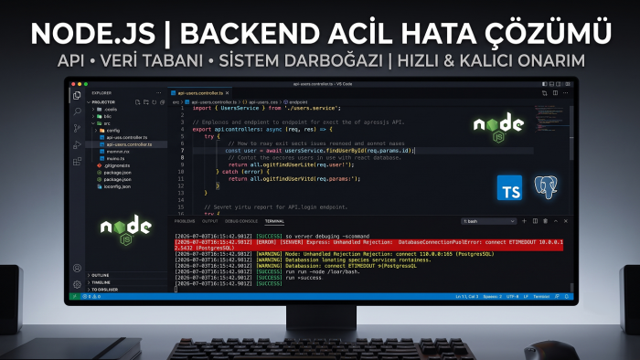 backend sistemlerini onarır ve darboğazları gideririm