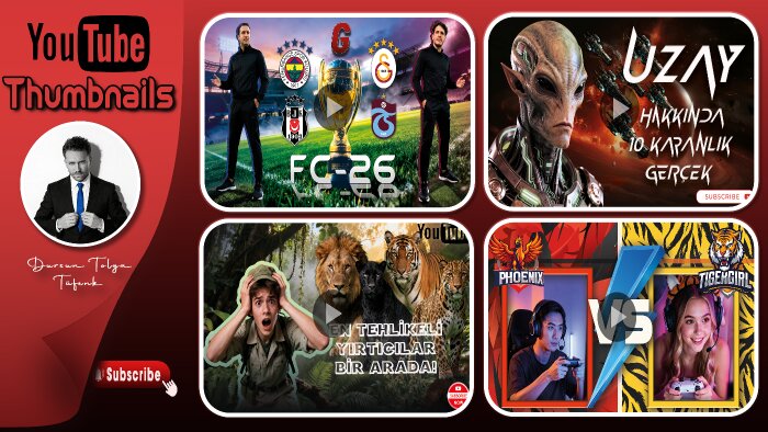 YouTube için video kapağı görseli hazırlarım