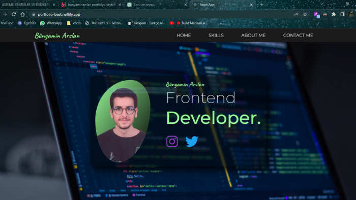 portfolyo websitenizi estetik bir tasarımla oluşturabilirim