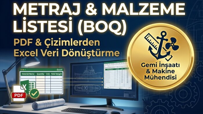 teknik resimlerinizden excel metraj listesi hazırlarım