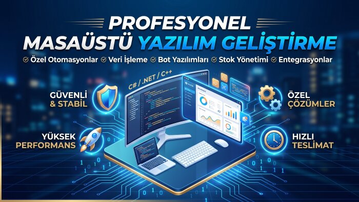 masaüstü yazılım geliştirebilirim