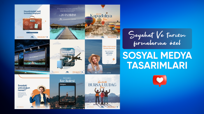 seyahat ve turizm firmalarına özel tasarımlar hazırlıyorum