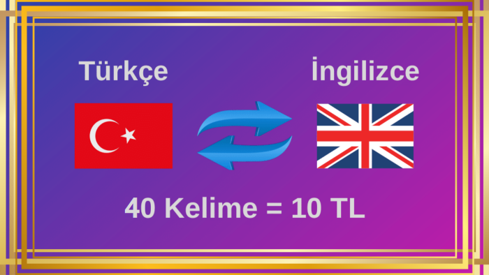 Türkçe - İngilizce çevirilerinizi en ucuz fiyata yapıyorum