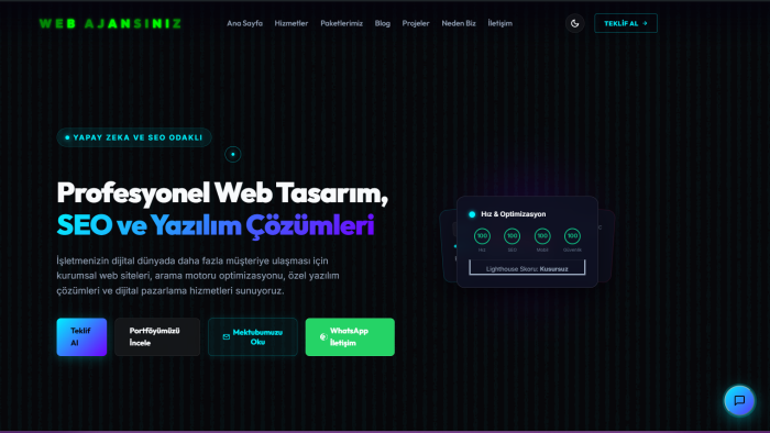 profesyonel ve seo uyumlu kurumsal web sitesi hazırlarım