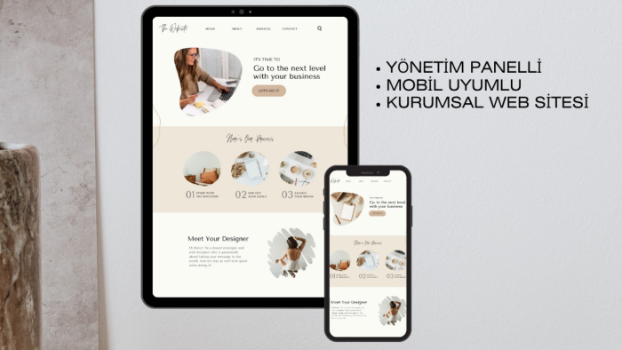   mobil uyumlu ve yönetim panelli web sitesi tasarlarım