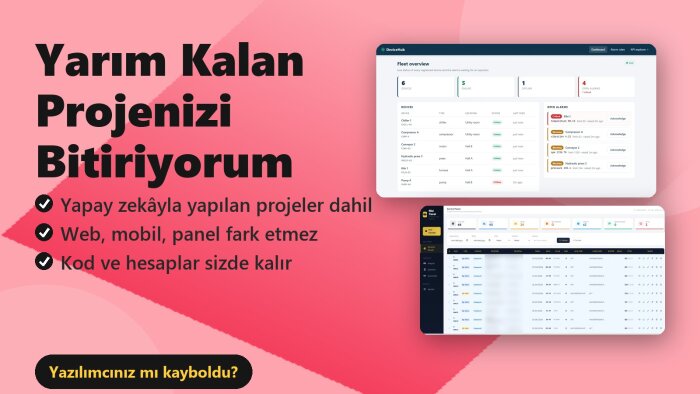 yarım kalan projeyi kusursuz şekilde teslim ederim
