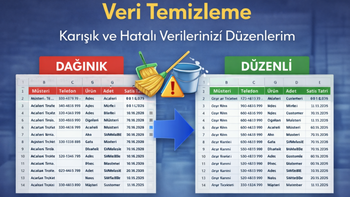 karışık ve hatalı verilerinizi düzenlerim