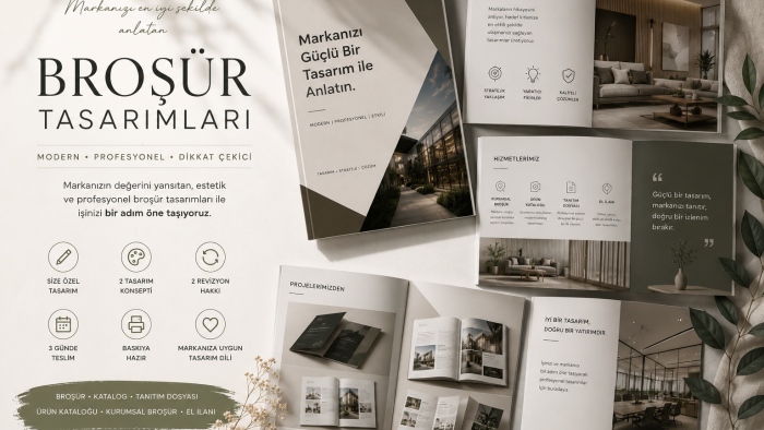 modern ve profesyonel broşür tasarımları hazırlarım