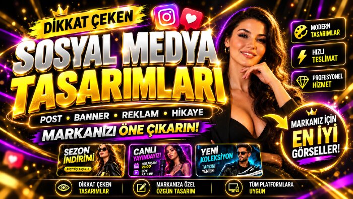 sosyal medya için post ve banner tasarımları yaparım