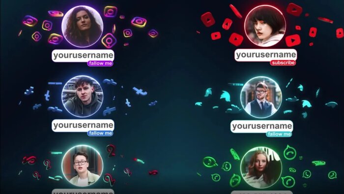 neon ışıklı sosyal medya animasyonu yaparım