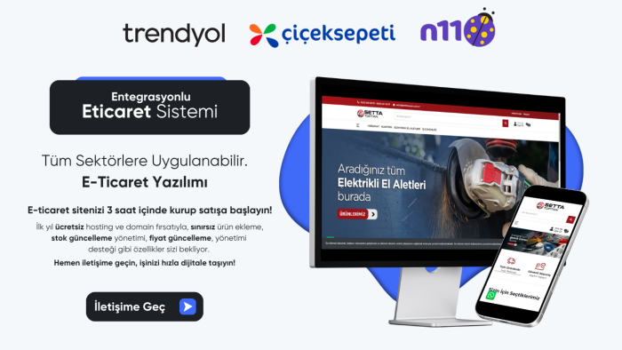 entegrasyonlu e-ticaret yapabilirim
