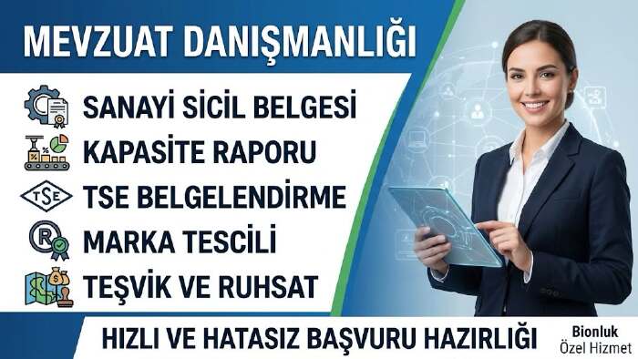 sanayi sicil belgesi ve kapasite raporu danışmanlığı yaparım