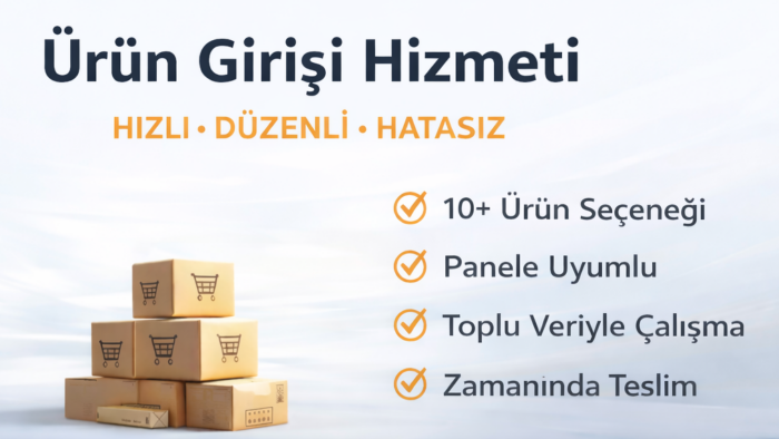 ürünlerinizin veri girişini yaparım