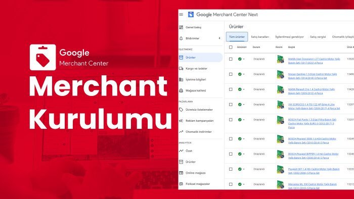 ürünlerinizi Google Merchant Center ekleme yapabilirim