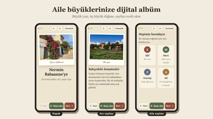 aile büyükleriniz için dijital anı albümü hazırlarım
