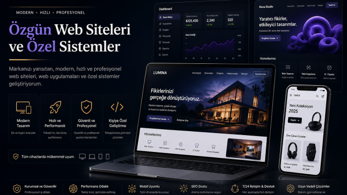 size özgün ve profesyonel web siteleri tasarlarım