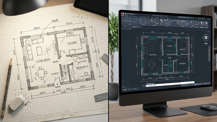 mevcut çizimlerinizi AutoCAD'de düzenliyorum