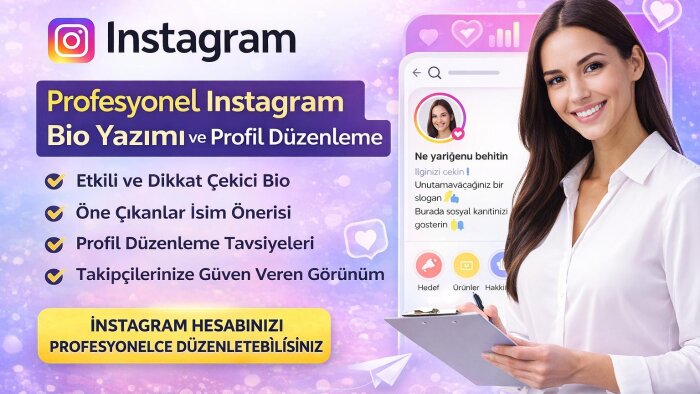 Instagram hesabınız için profesyonel bio yazısı hazırlıyorum