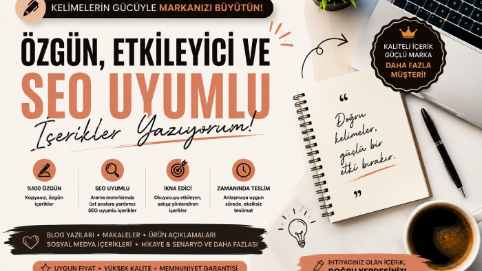 SEO uyumlu blog yazıları ve web sitesi içerikleri yazarım